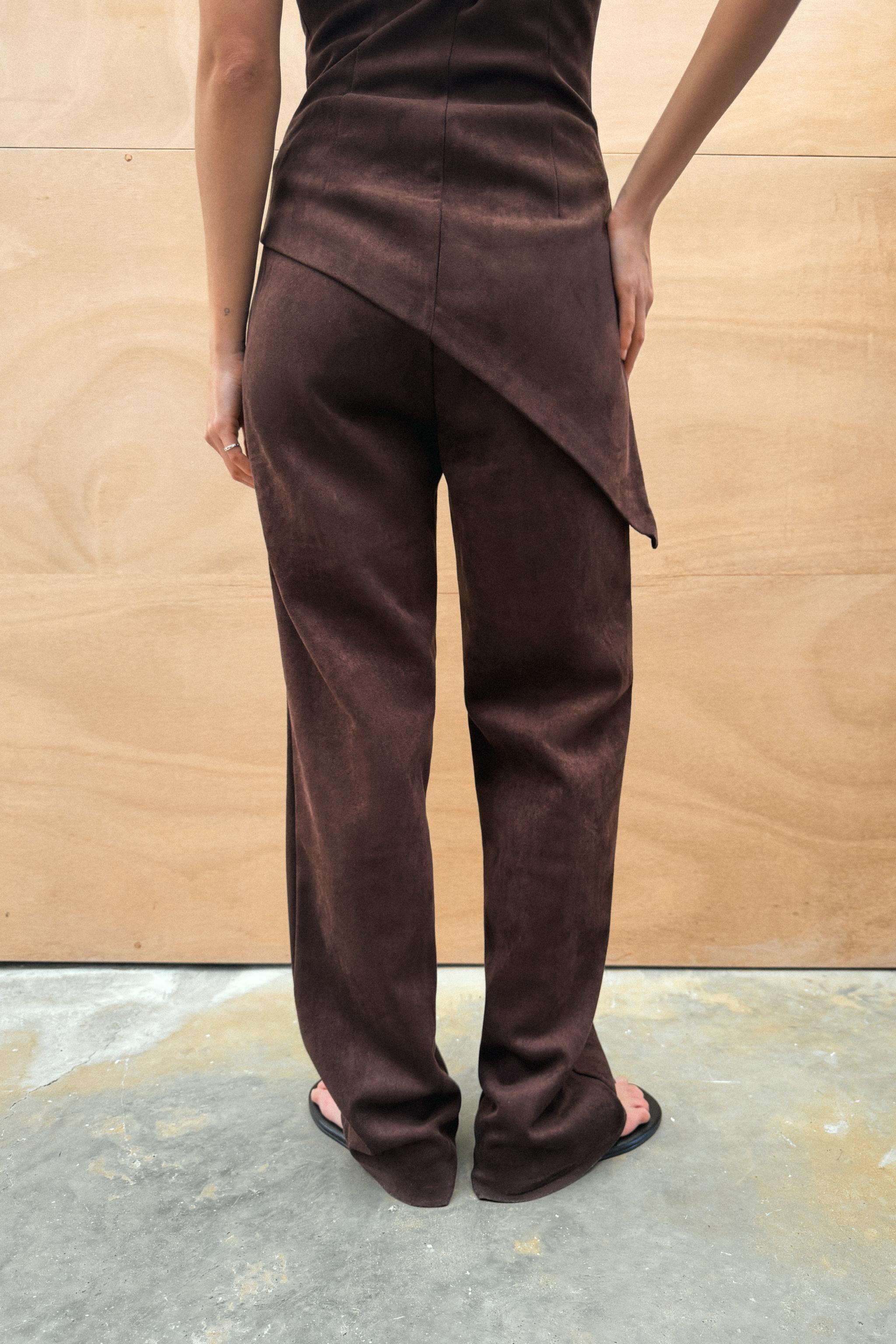 PANTALON EFFET DAIM