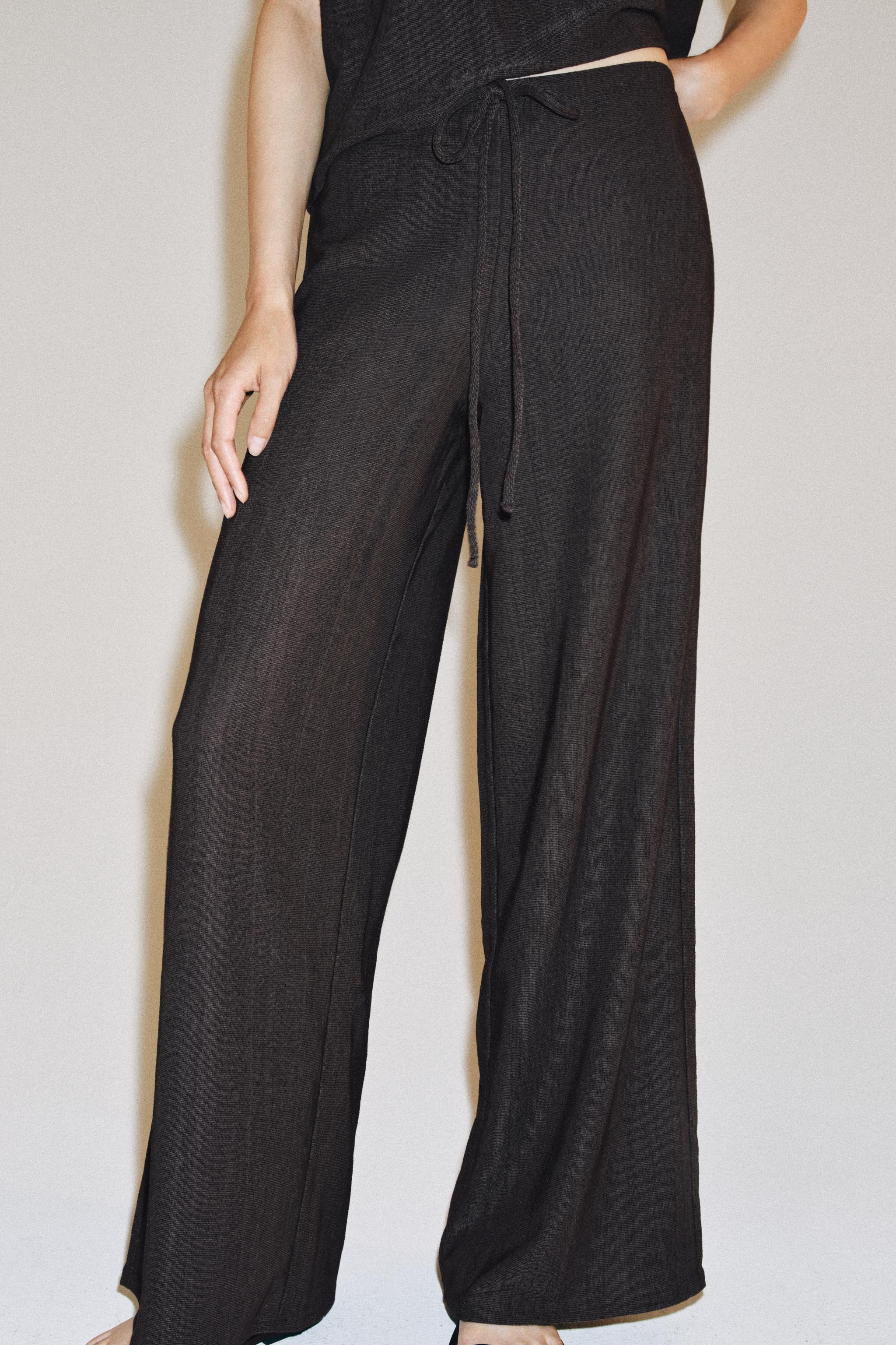 Zara RUSTIC STRAIGHT LEG PANTS — фото 5