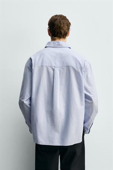 RELAXED FIT OXFORD SHIRT - Blue by Zara - Image 2