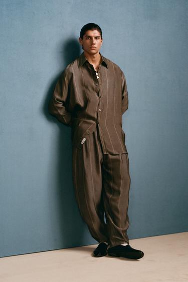 자카드 팬츠 윌리 차바리아 X 자라 - Zara의 그레이 블루 - 이미지 0