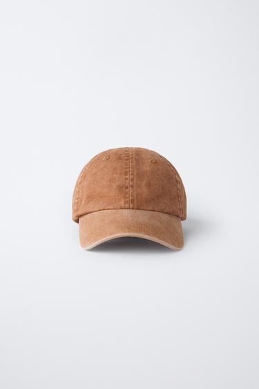 WASHED-EFFECT CAP - Orange by Zara
