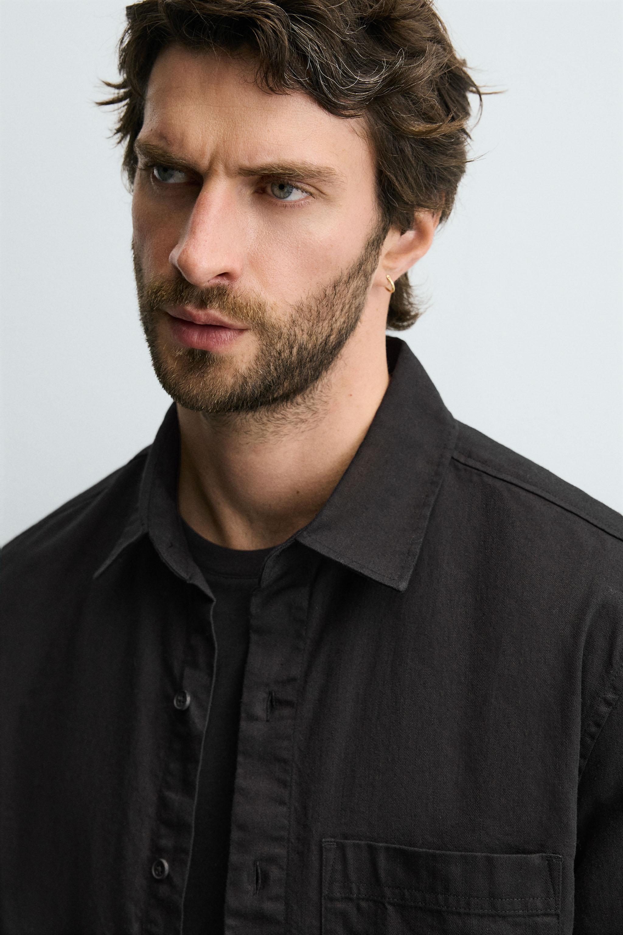 COTTON LINEN BLEND SHIRT