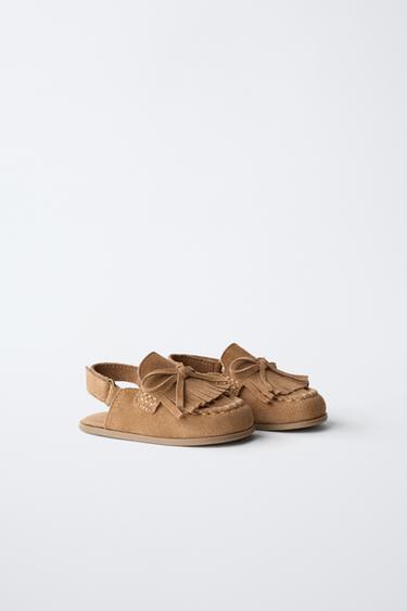BAREFOOT LEATHER CLOGS - Brown by Zara - Image 1