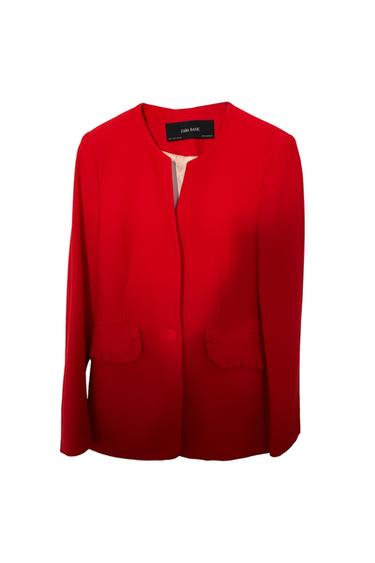 BLAZER ROJA CON CUELLO MAO