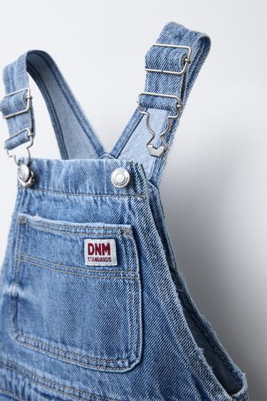SALOPETTE EN JEAN À ÉTIQUETTE - Bleu moyen de Zara - Image 2