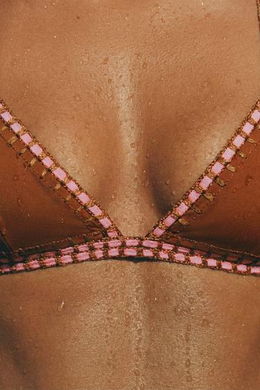 TOP BIKINI CROCHET - Caramel de Zara