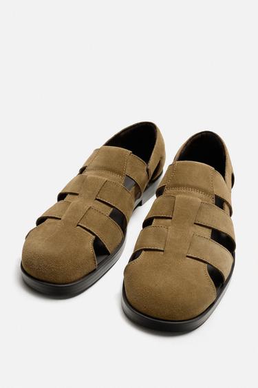 SANDALES STYLE PLAGE EN CUIR ÉDITION LIMITÉE - Beige de Zara - Image 1