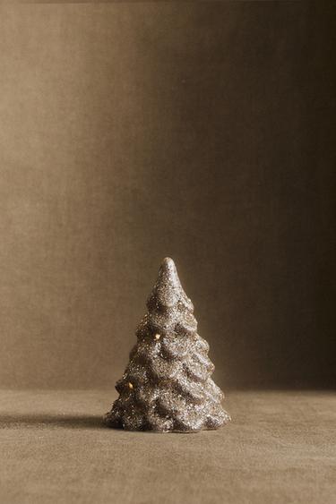 SMALL FIR CHRISTMAS LIGHT DECORATION - Golden by Zara
