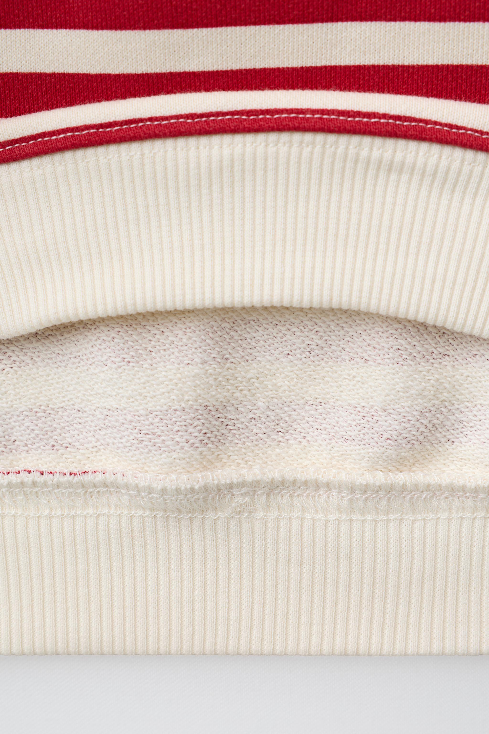 Детские худи Zara STRIPED STRAWBERRY EMBROIDERED SWEATSHIRT — фото 5