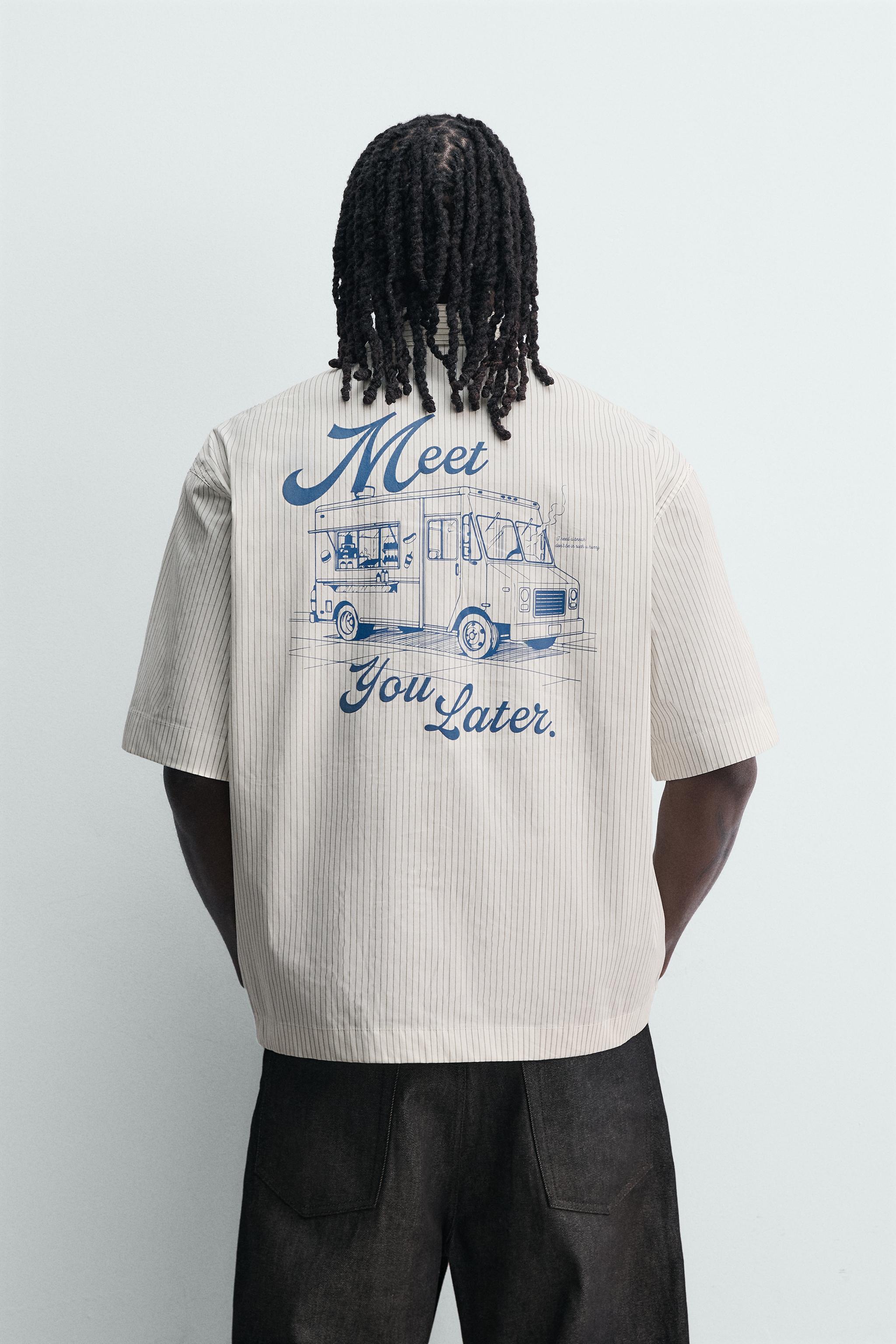 CHEMISE À RAYURES IMPRIMÉ COMBINÉ