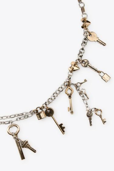 CONTRASTING METAL KEY BELT - Gold / Silver by Zara - Image 7
