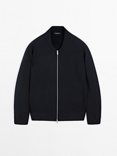 Cárdigan punto tipo bomber - Marino de Zara - Imagen 0