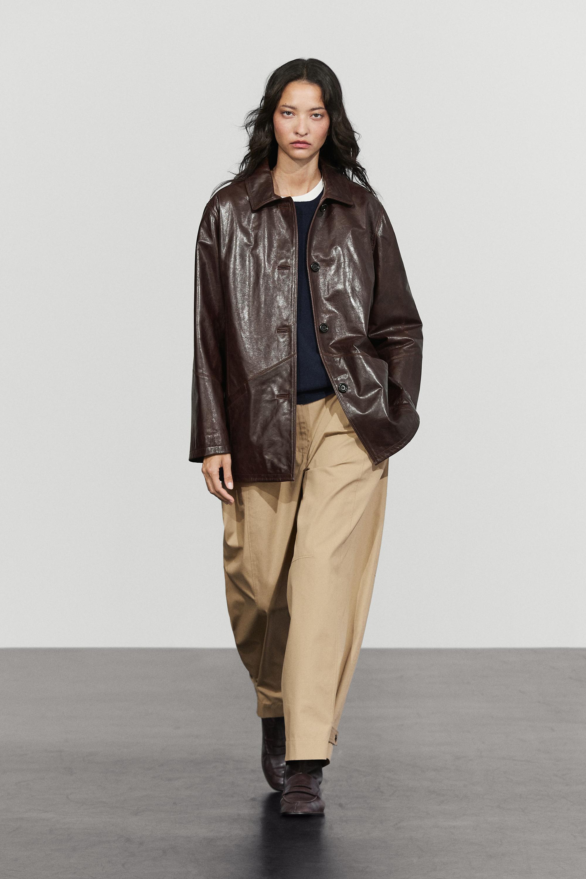 Blouson en cuir nappa