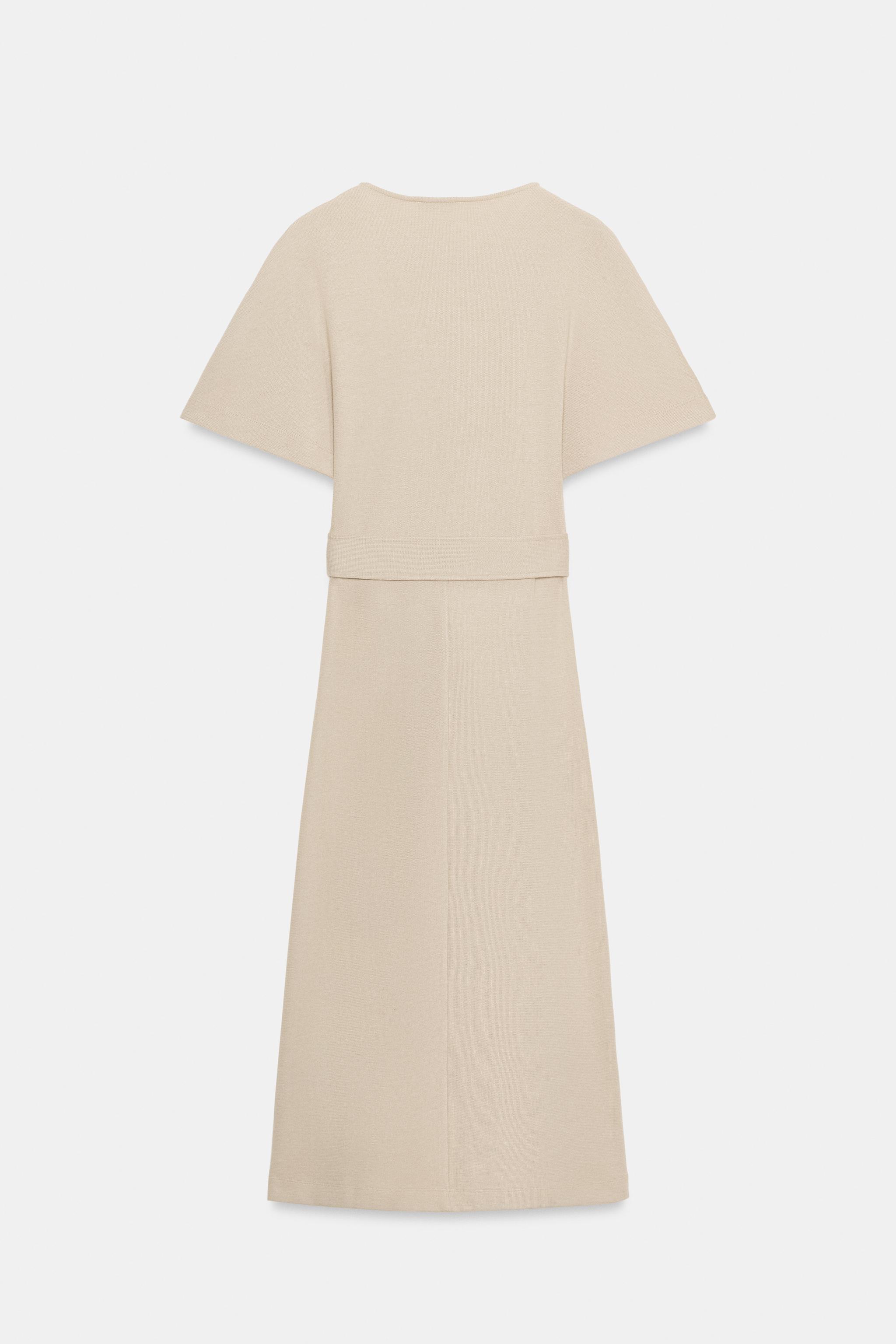 SOFT MIDI DRESS WITH BELT