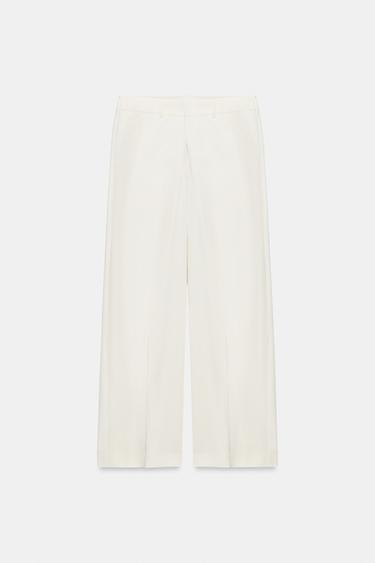 ZW COLLECTION フロントプリーツパンツエクリュZaraのZW COLLECTION フロントプリーツパンツ - エクリュ 