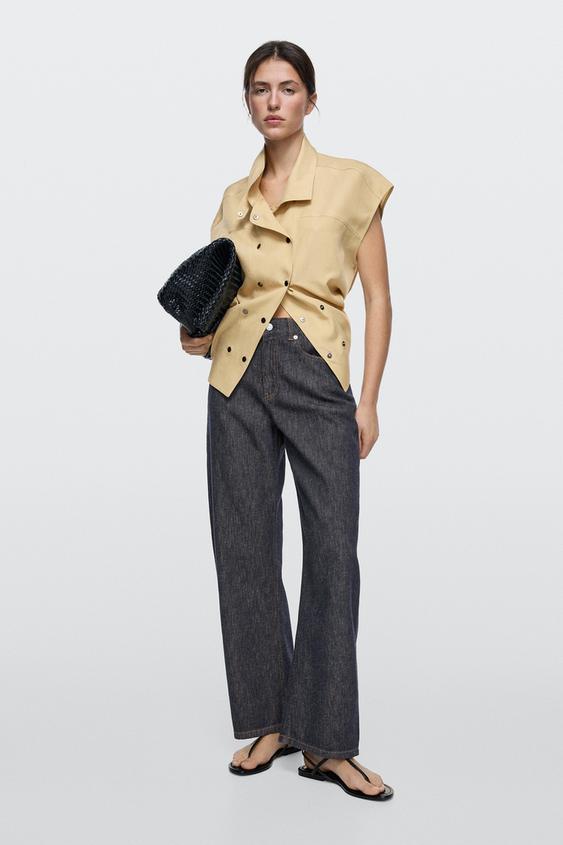 High-waist barrel fit jeans from Zara - $130
