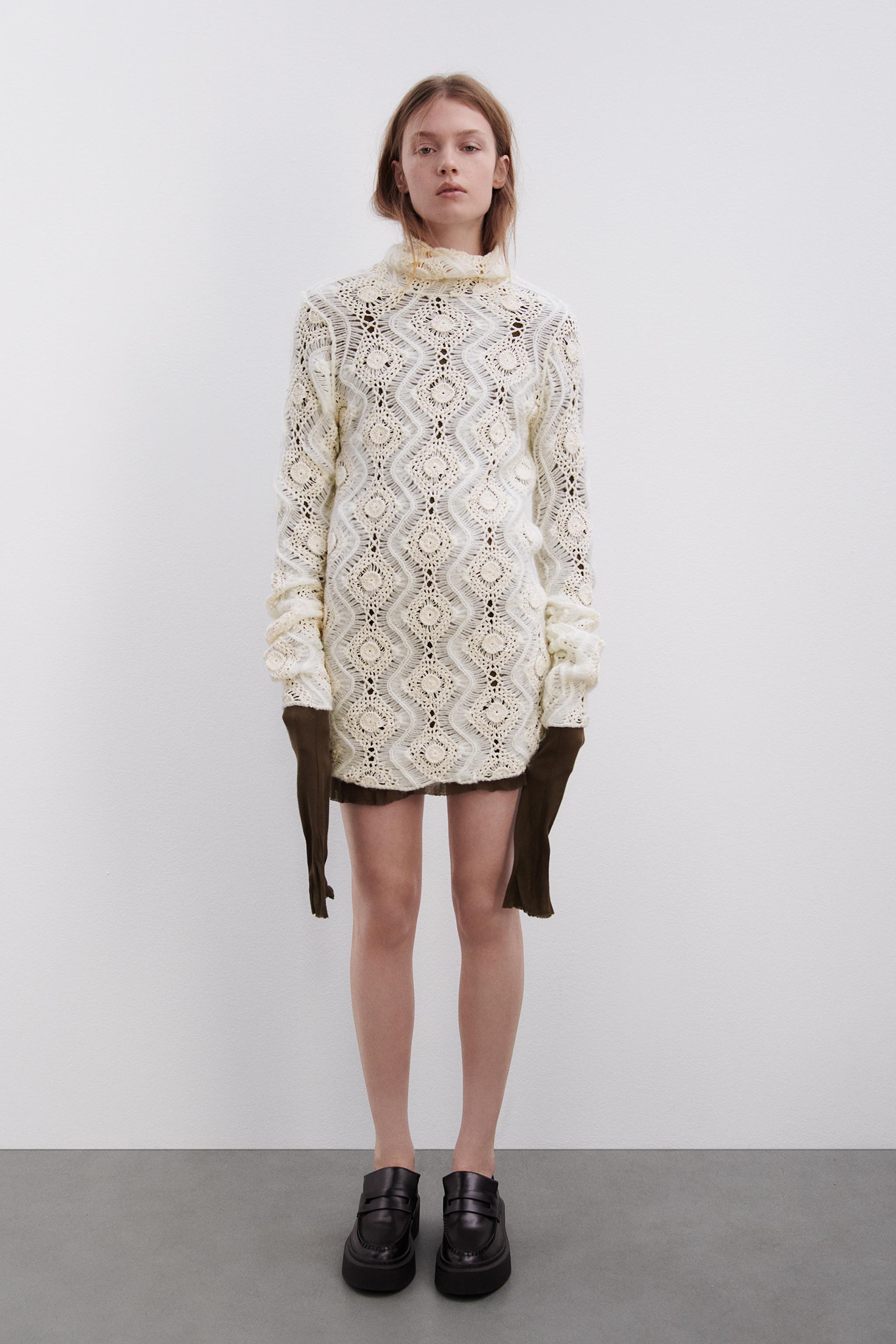 contrasting short dress zara