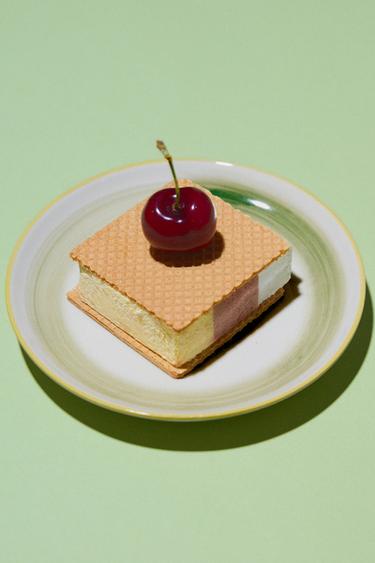 ASSIETTE À DESSERT GRÈS GLACE - Vert chiné de Zara