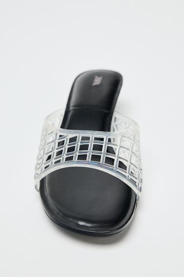 MULES KITTEN HEELS EFFET GOMME - Transparent de Zara - Image 5