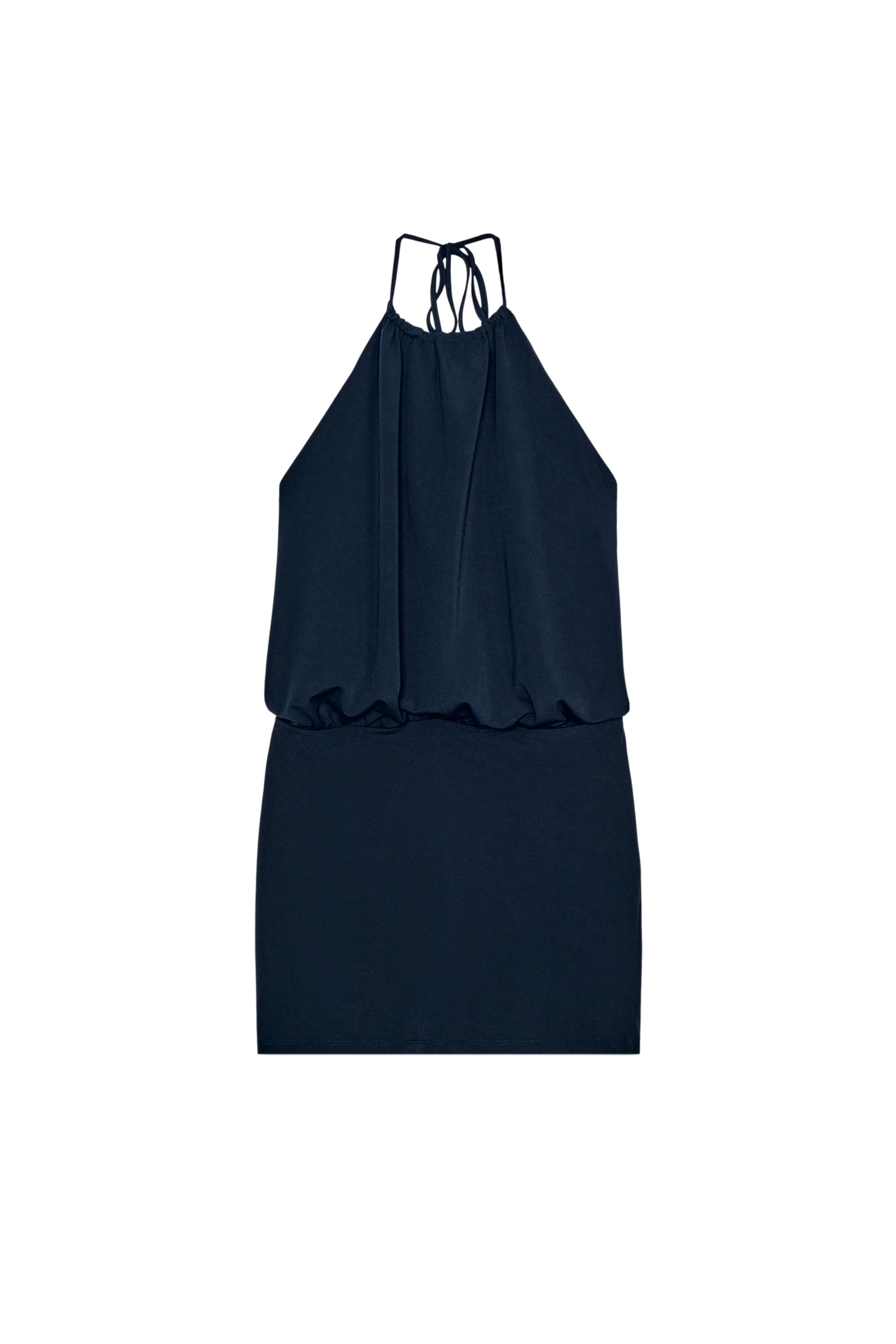 FLOWING HALTER DRESS - Navy blue | ZARA Hungary / Magyarorszg