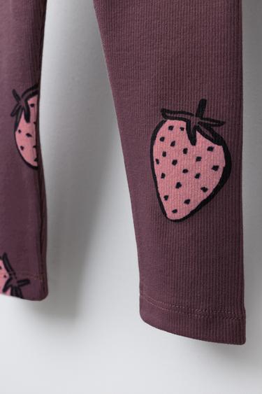 PRINTED LEGGINGS - Burgundy by Zara - Image 3