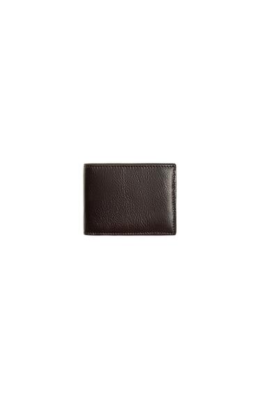 CARTERA PIEL - Marrón de Zara