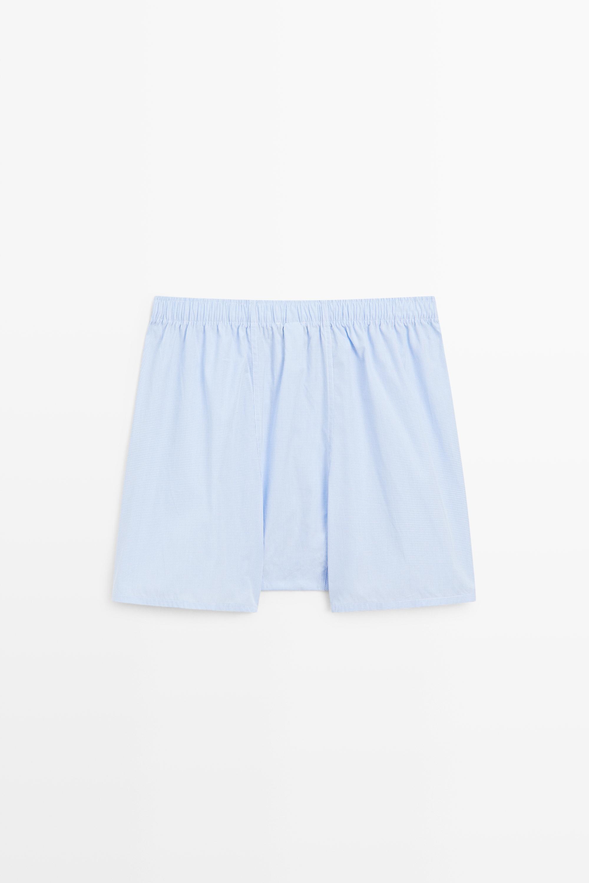 Caleçon micro-carreaux 100 % coton