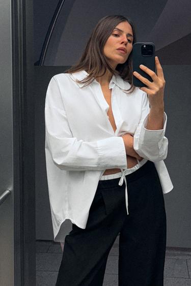 BASIC POPLIN SHIRT - White by Zara