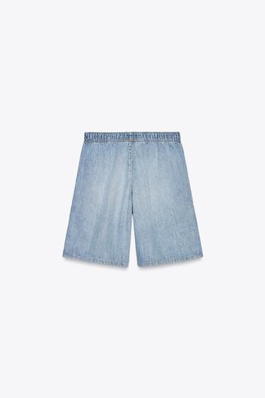 TRF DENIM BOXER BERMUDA SHORTS - Light blue by Zara - Image 5