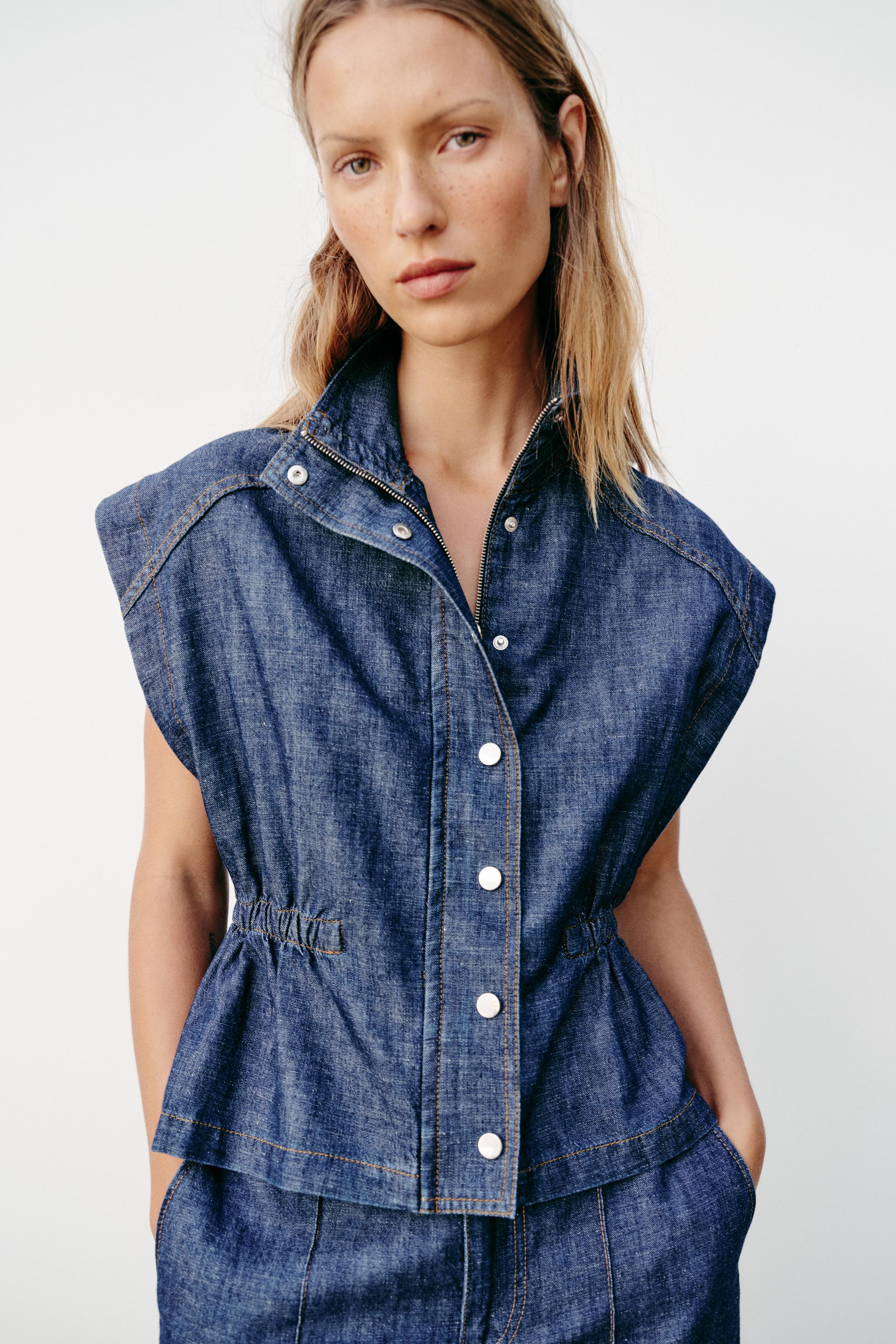 Женские брюки Zara LINEN BLEND VEST AND STRAIGHT LEG PANTS SET