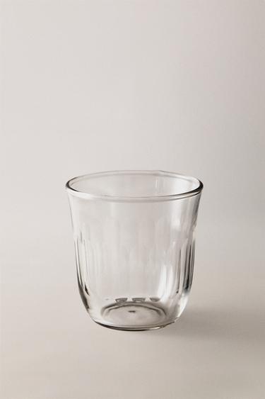 VERTICAL RAISED DESIGN GLASS TUMBLER - Transparent by Zara