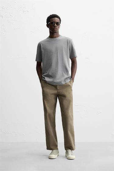 Zara BASIC MEDIUM WEIGHT T-SHIRT - Light gray - Image 0