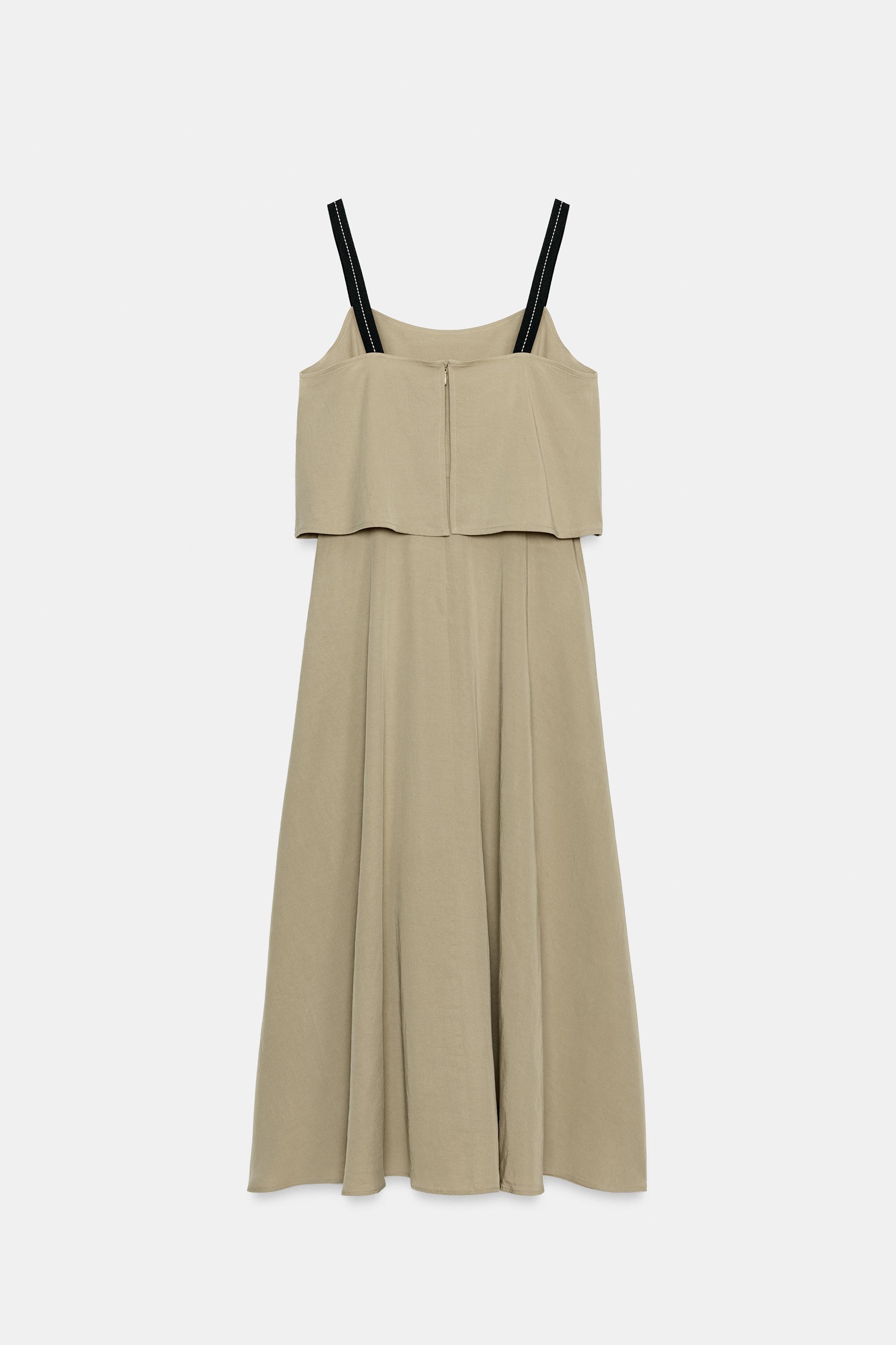 DOUBLE LAYER STRAPPY MIDI DRESS