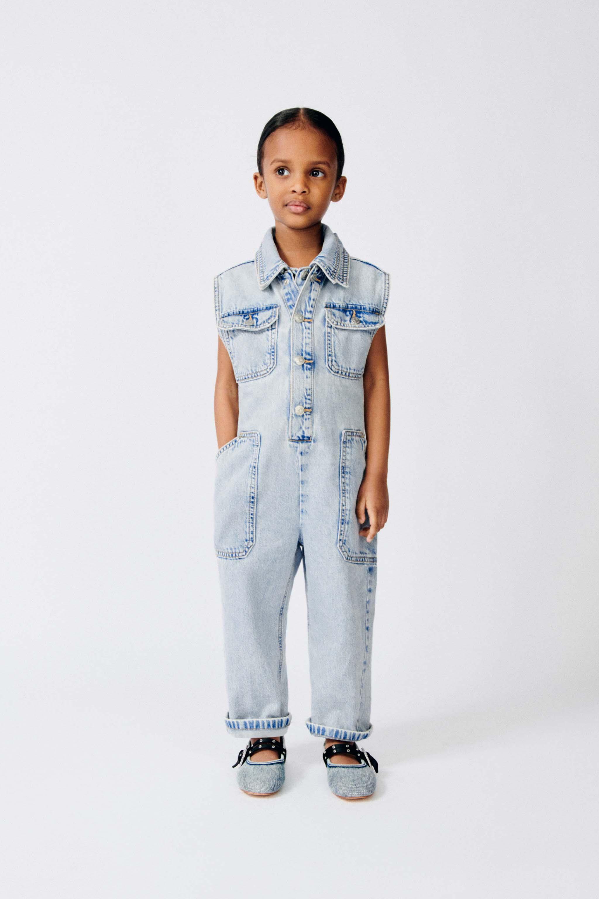 LONG DENIM UTILITY JUMPSUIT