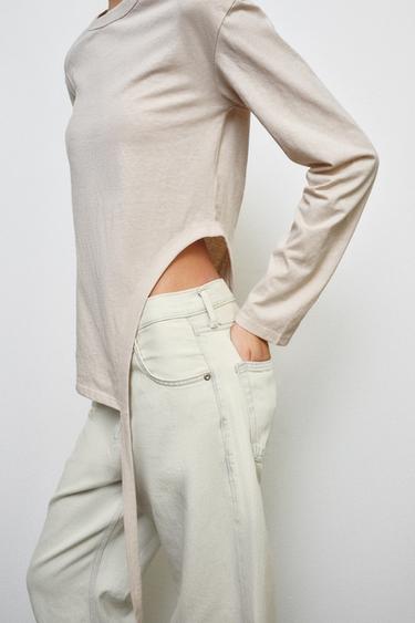 ASYMMETRIC RUSTIC T-SHIRT - Faded pink by Zara - Image 3