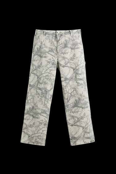 CARPENTER-HOSE MIT ABSTRAKTEM MUSTER - Hellgrau von Zara - Bild 0