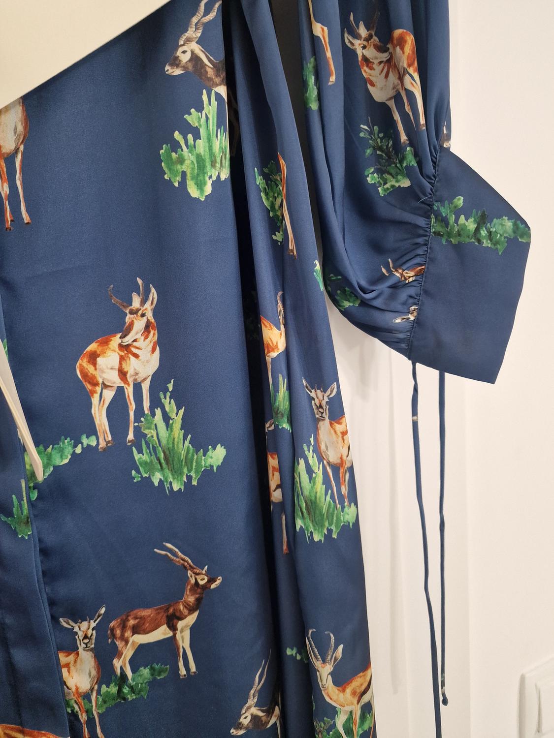 PRINTED SATIN DRESS - Image 2