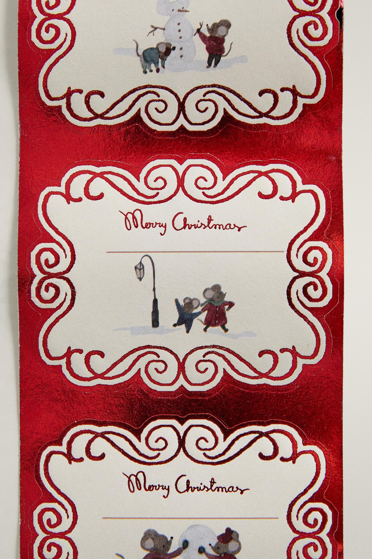 Zara Christmas Gift Stickers (Pack OF 50), цвет: Разноцветный — фото 3