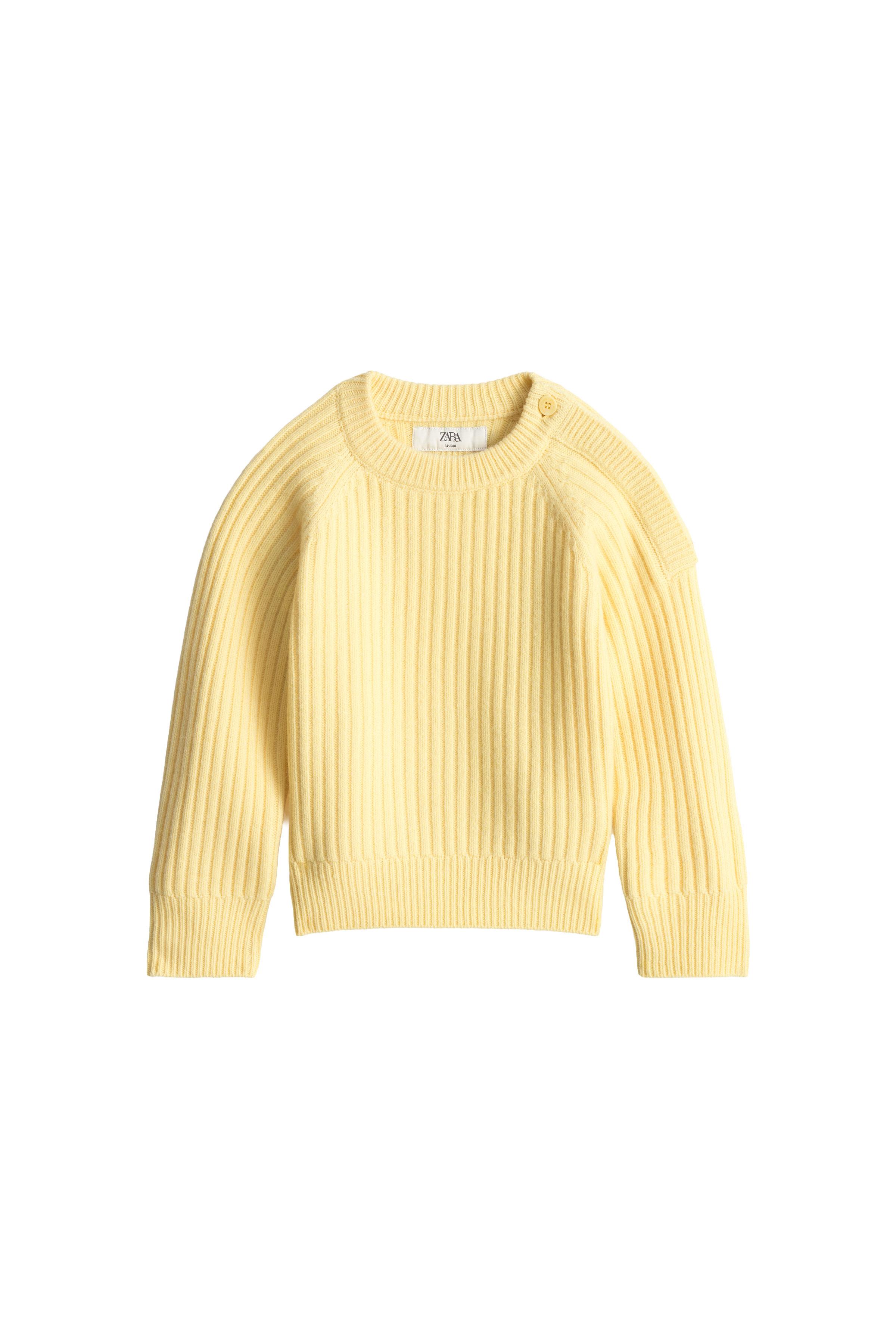 PULL 100 % LAINE CANNELÉ BOUTONS ÉDITION LIMITÉE