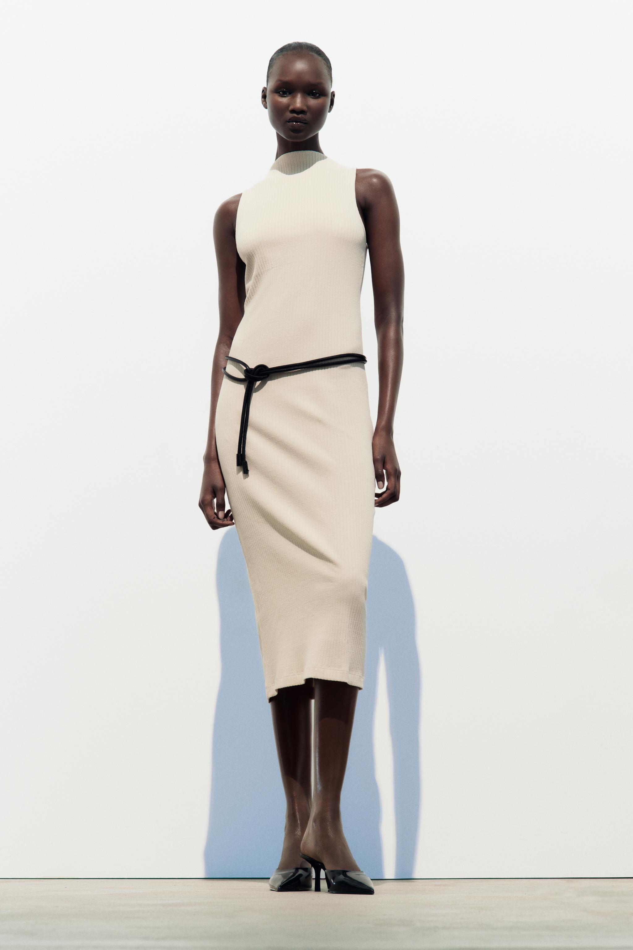 Beige 2024 zara dress