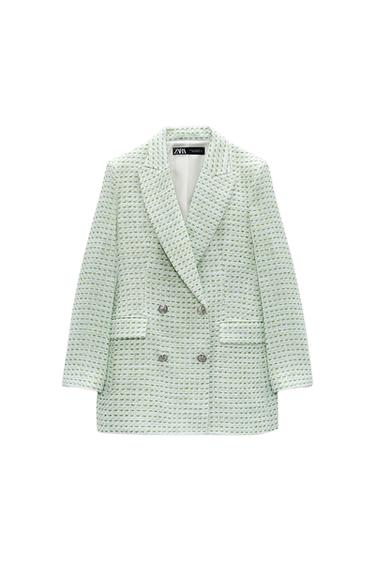TEXTURED CHECK BLAZER