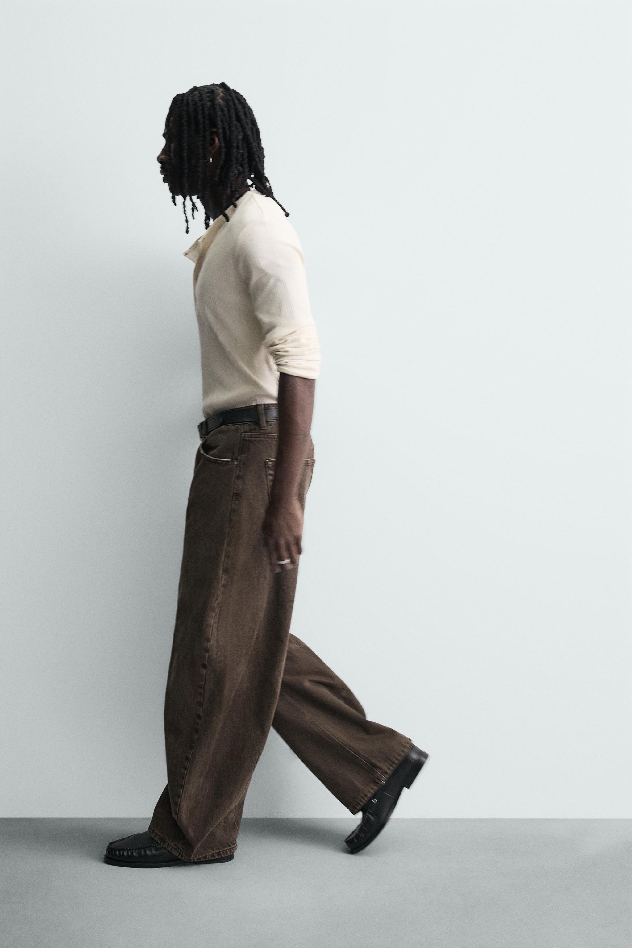 WASHED BARREL FIT PANTS