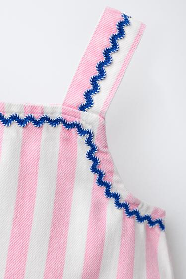 STRIPED TWILL TOP - Pink by Zara - Image 2
