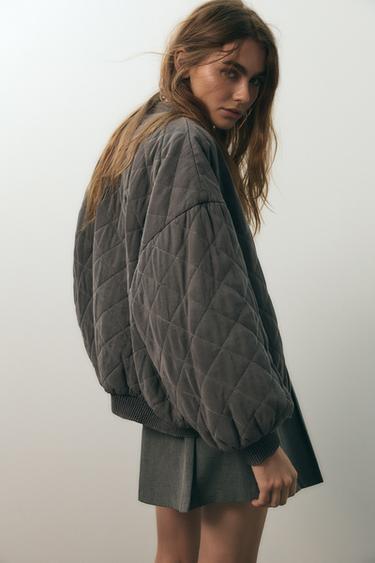 JAQUETA BOMBER ACOLCHOADA - Cinzento da Zara