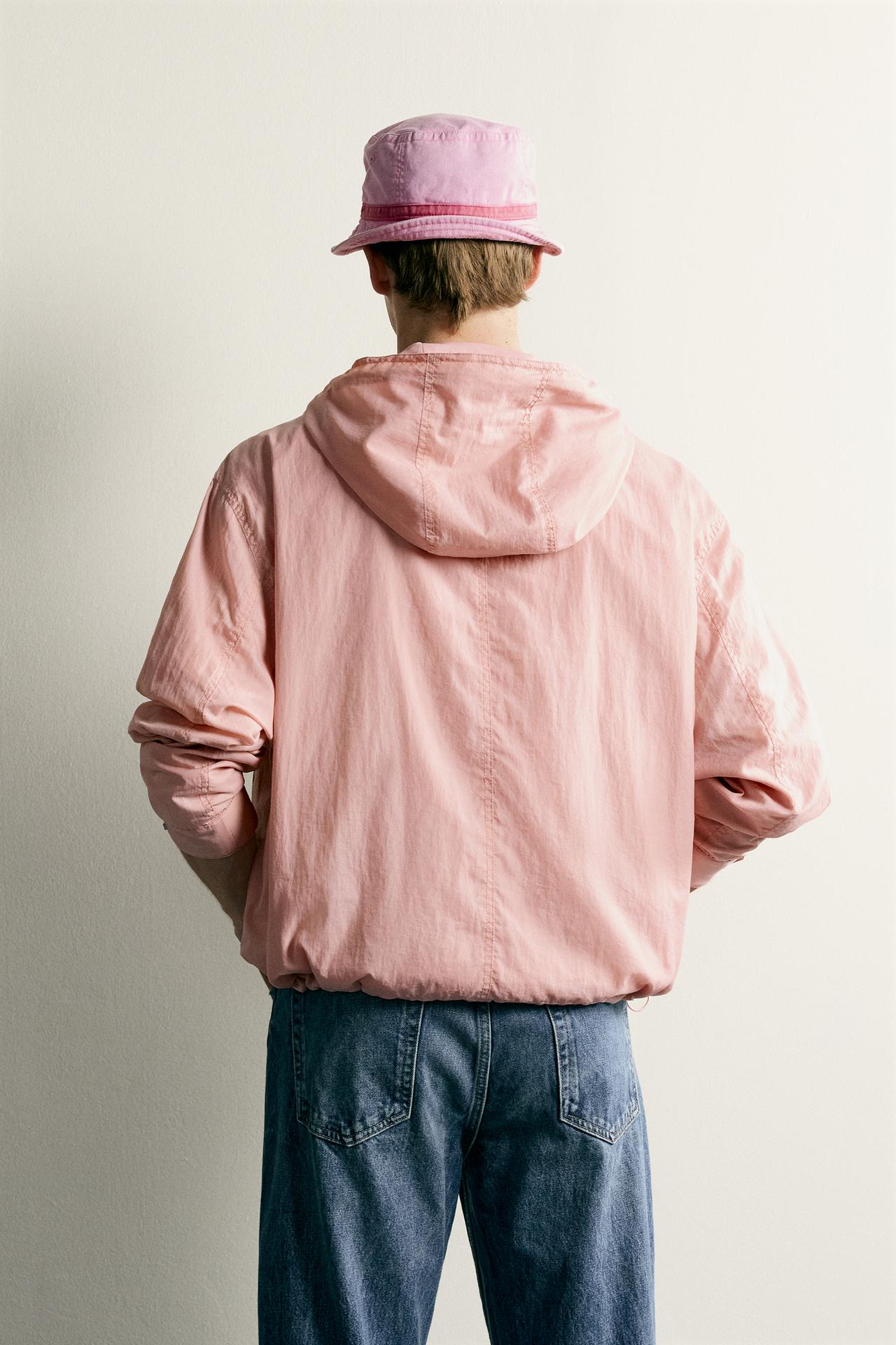 CROPPED FIT TECHNICAL JACKET — Pink
