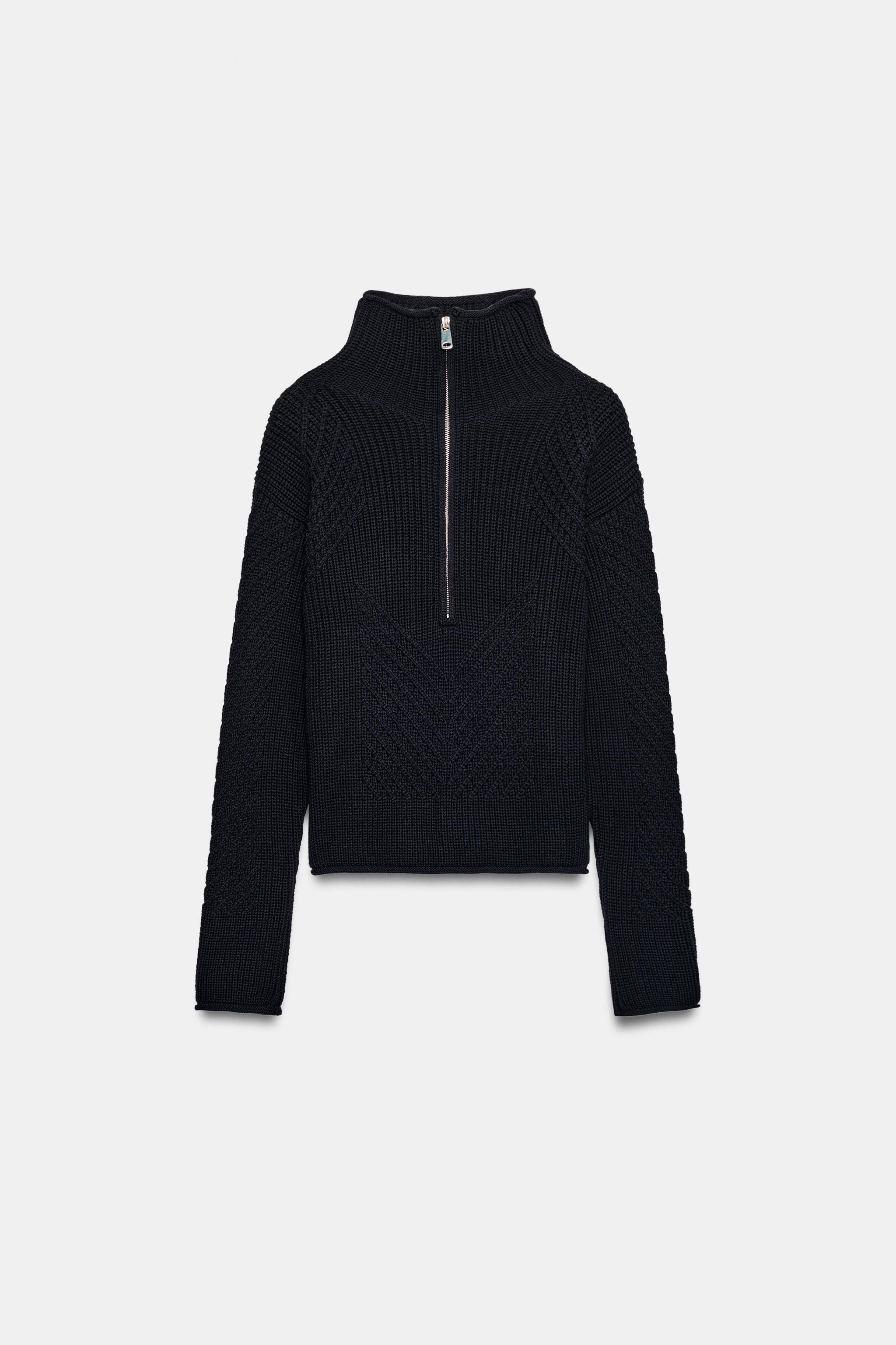 Женские свитеры Zara STRUCTURED KNIT JUMPER — фото 7