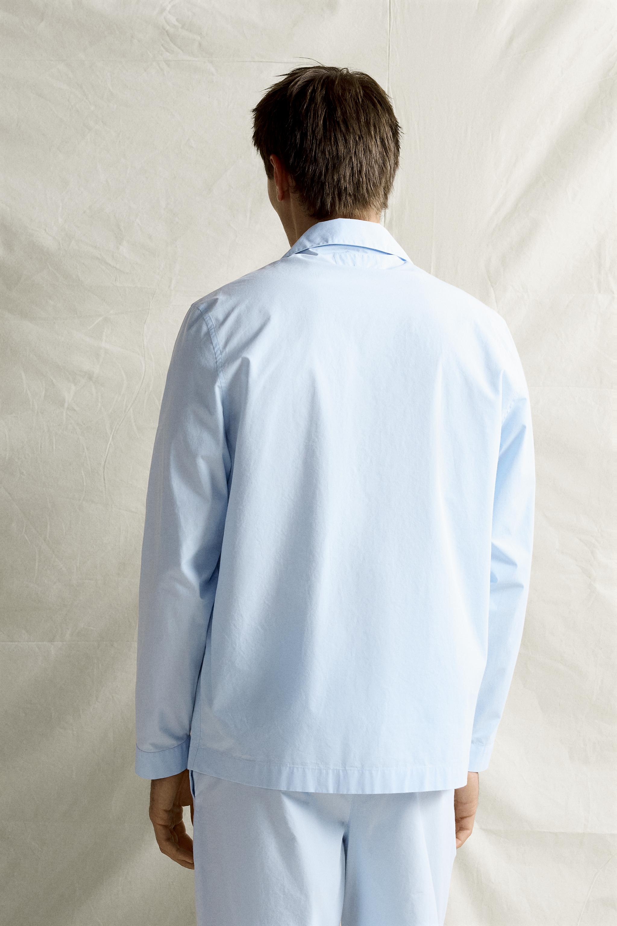 CHEMISE PYJAMA EN POPELINE COTON