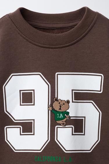 EMBROIDERED ANIMAL NUMBER SWEATSHIRT - Brown by Zara - Image 2