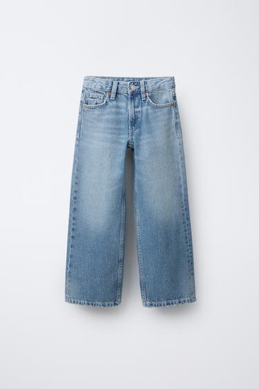 FADED WIDE-LEG JEANS - Blue by Zara