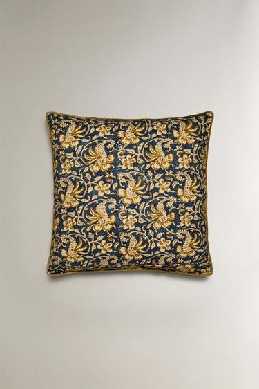 FLORAL PRINT CUSHION COVER - Blue by Zara - Image 2